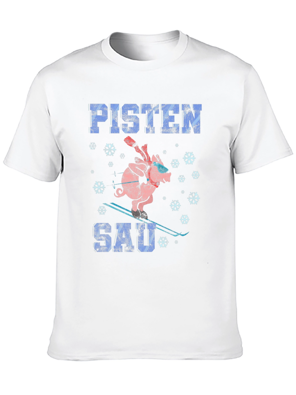 Pisten Sau Ski Pig T-Shirt - Fun Winter Tee