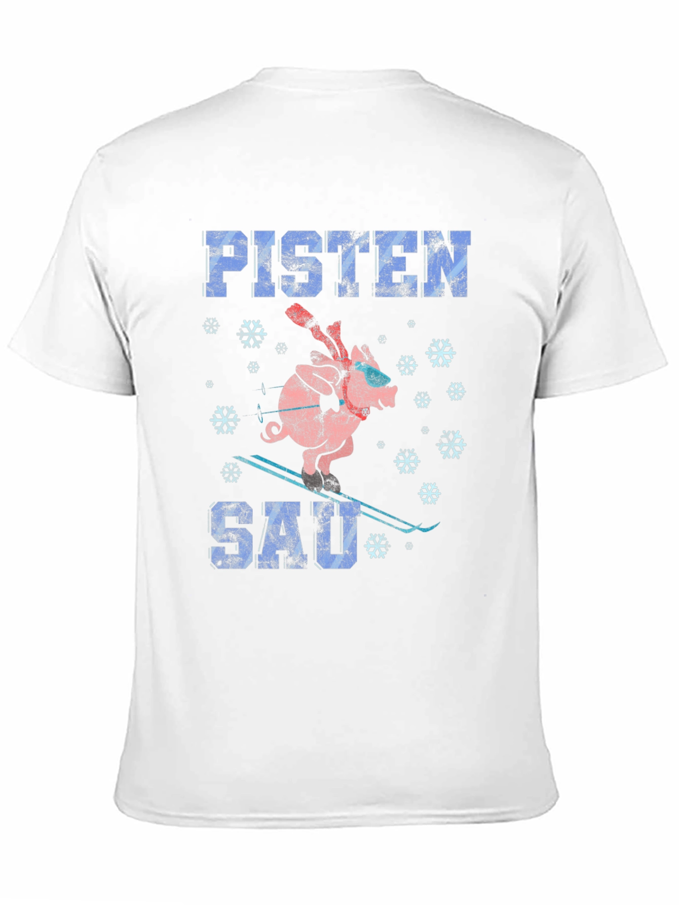 Pisten Sau Ski Pig T-Shirt - Fun Winter Tee