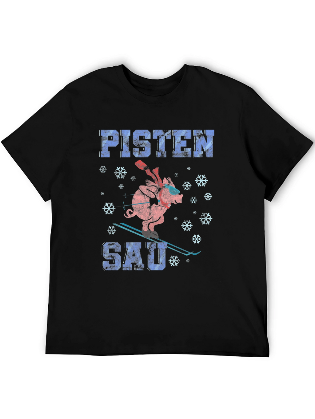Pisten Sau Ski Pig T-Shirt - Fun Winter Tee