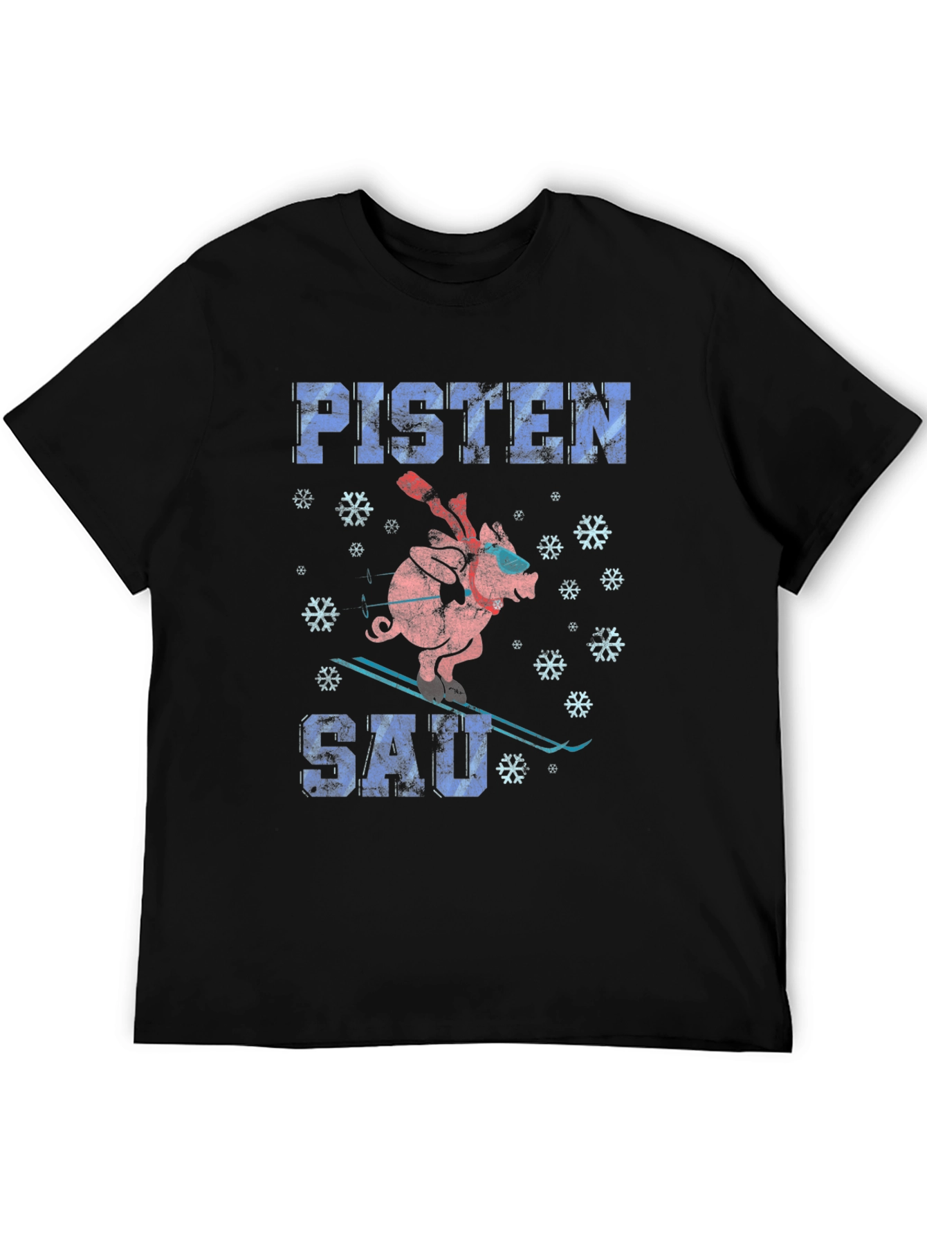 Pisten Sau Ski Pig T-Shirt - Fun Winter Tee