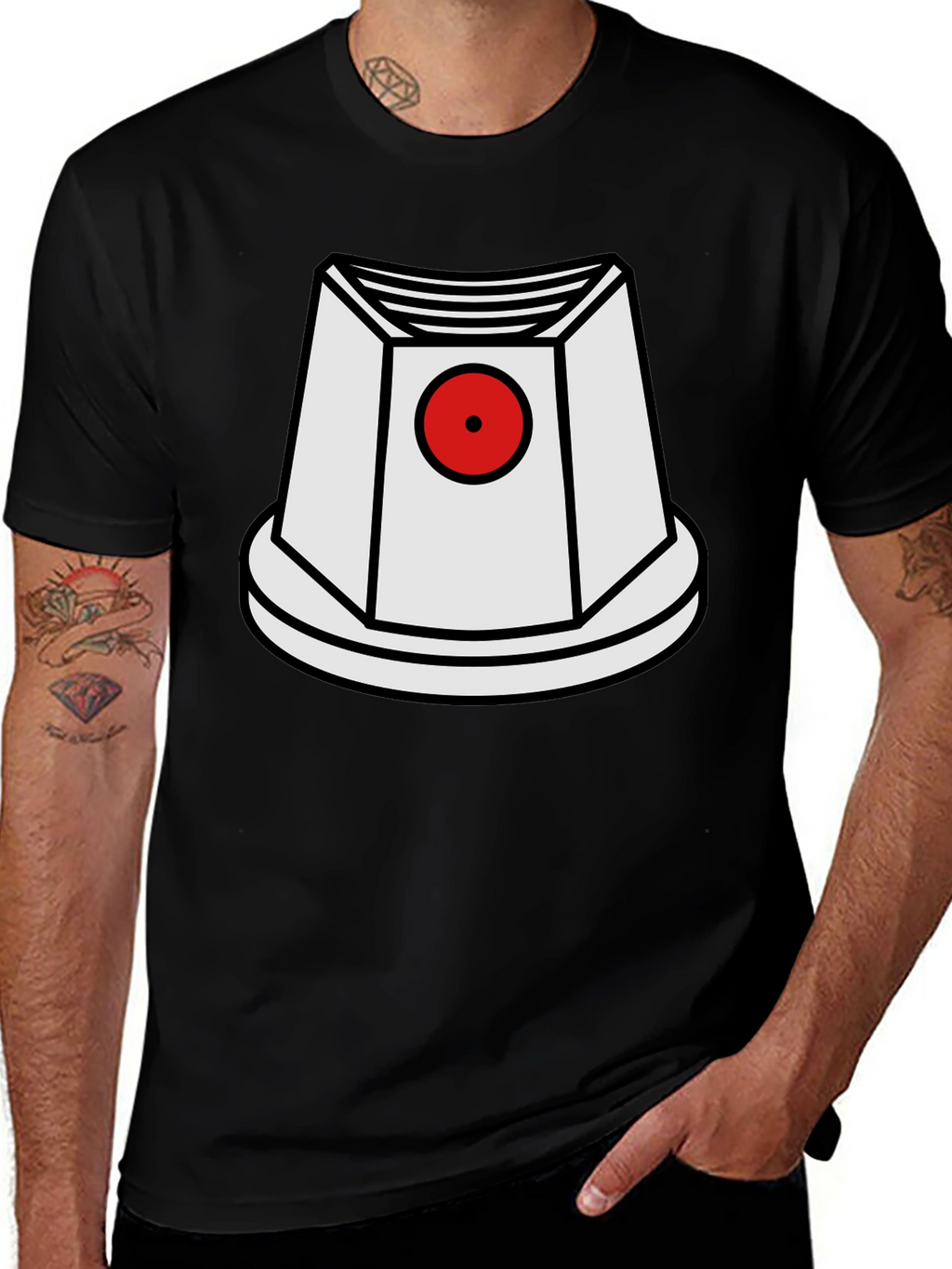Funky Graphic Tee - Spray Paint Cap Design