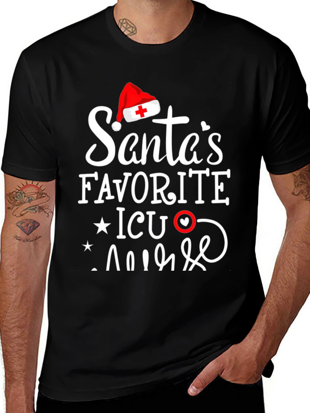 Santas Favorite ICU Nurse T-Shirt