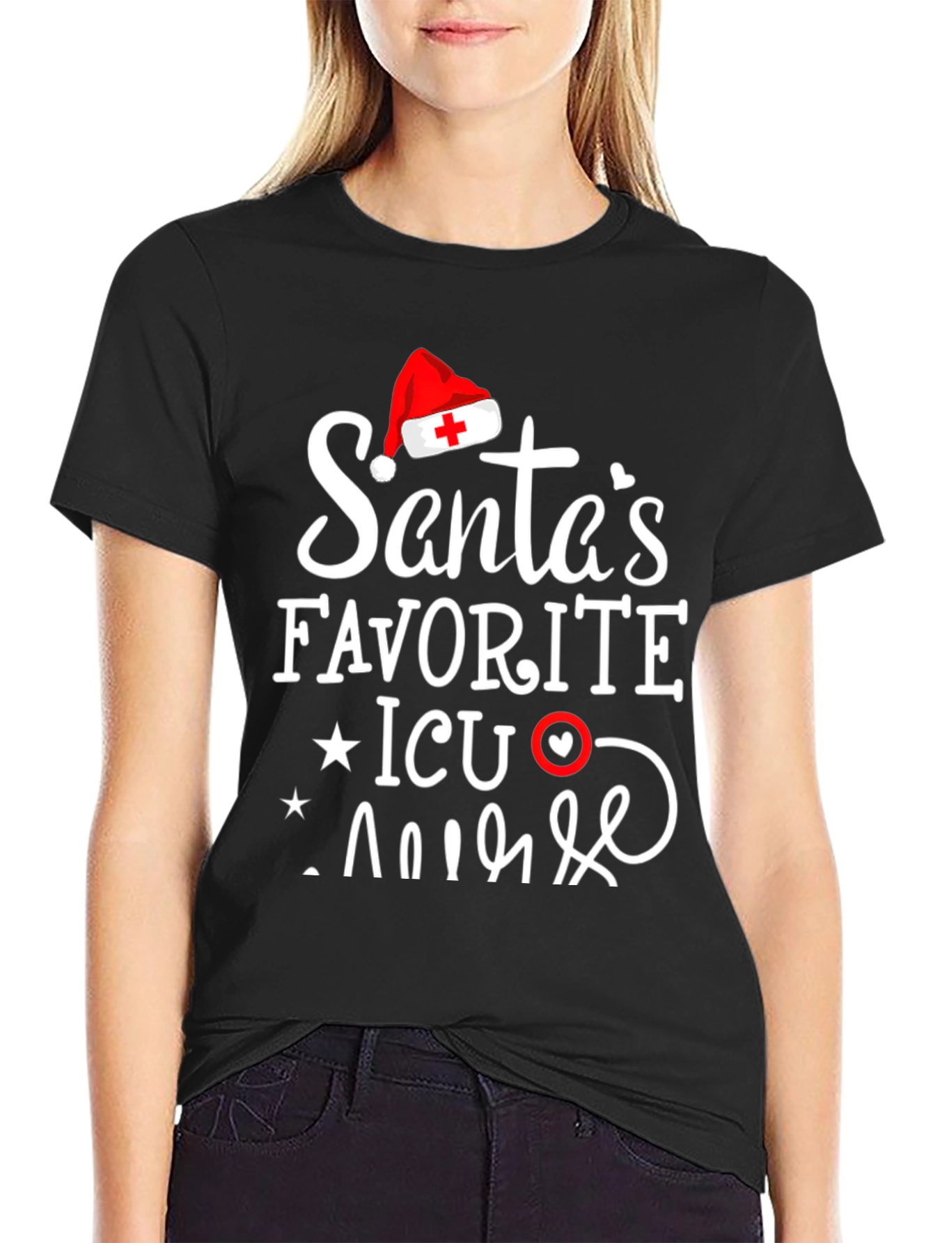 Santas Favorite ICU Nurse T-Shirt