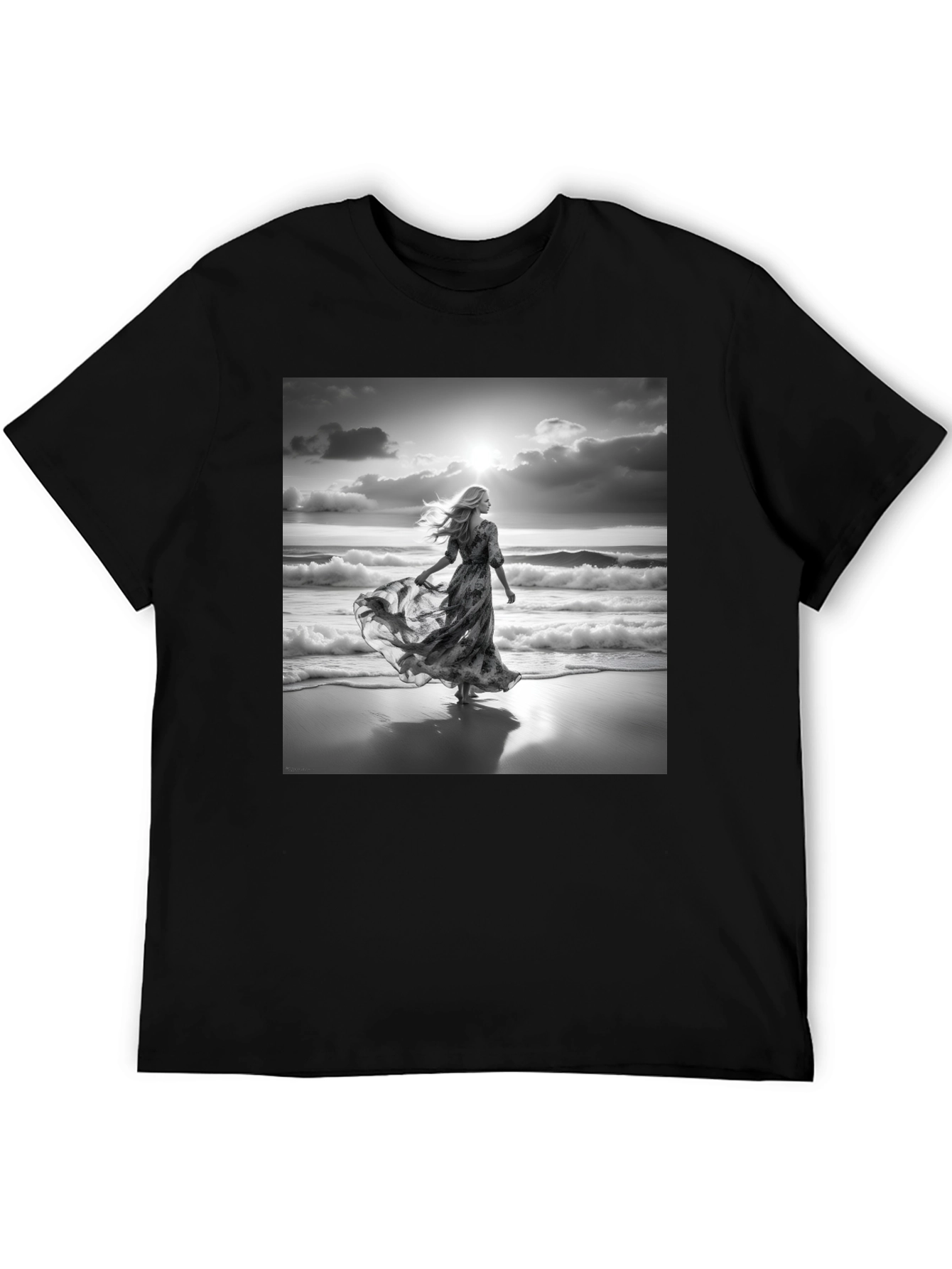Beach Dreams Tee - Stylish Black Cotton Comfort