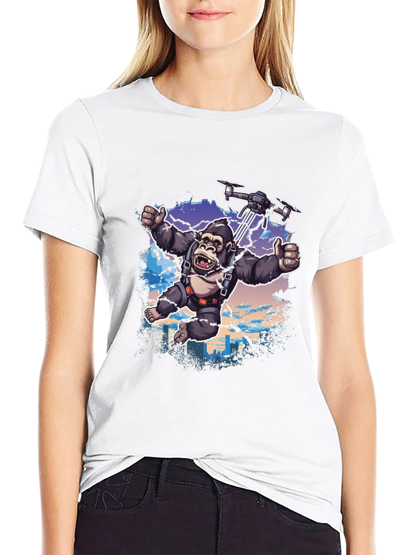 Gorilla Drone T-Shirt - Sky High Adventure!