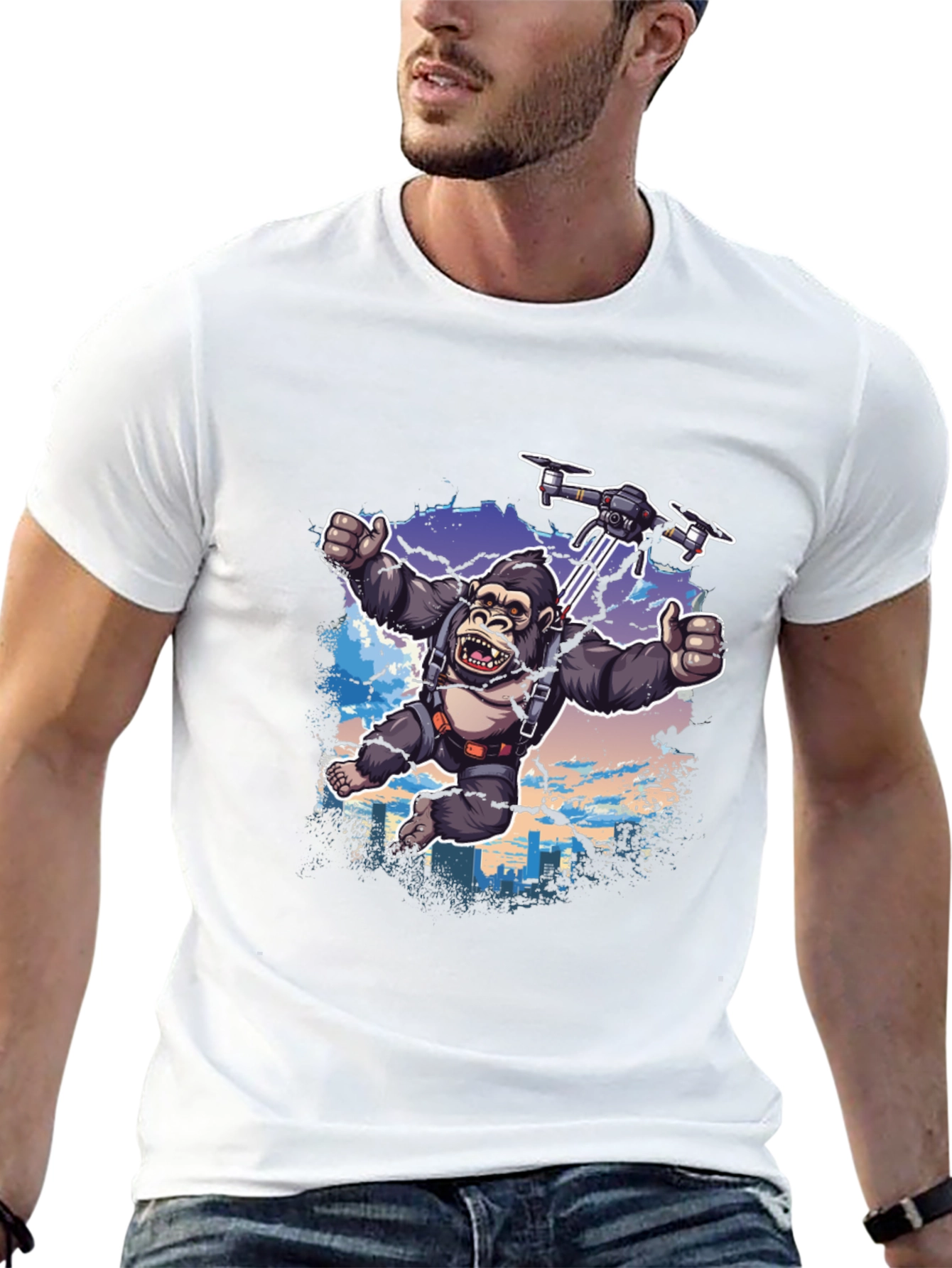 Gorilla Drone T-Shirt - Sky High Adventure!