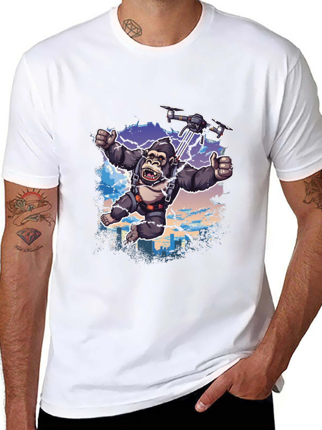 Gorilla Drone T-Shirt - Sky High Adventure!