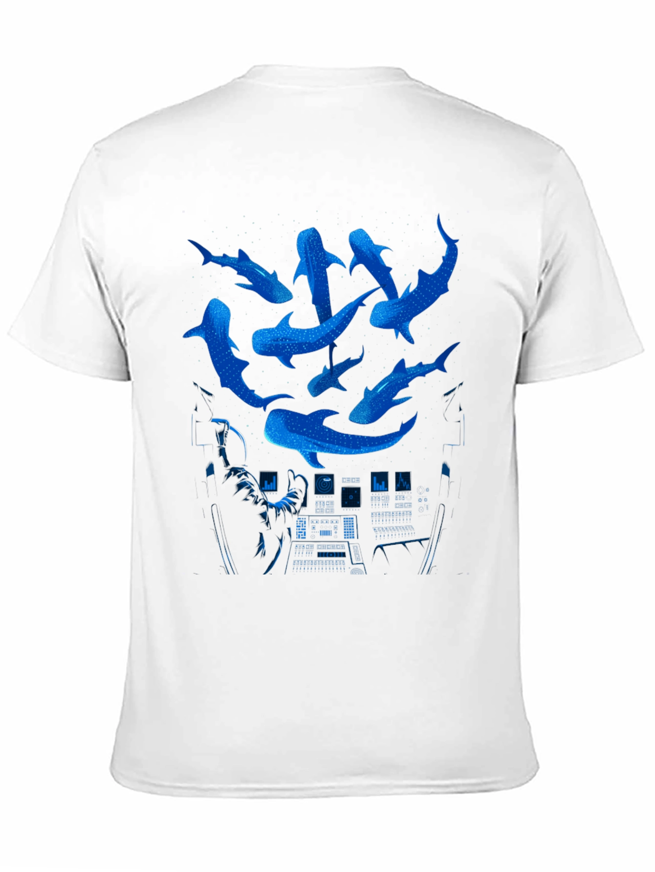 Astronaut Whale Shark T-Shirt - Space Ocean Graphic Tee