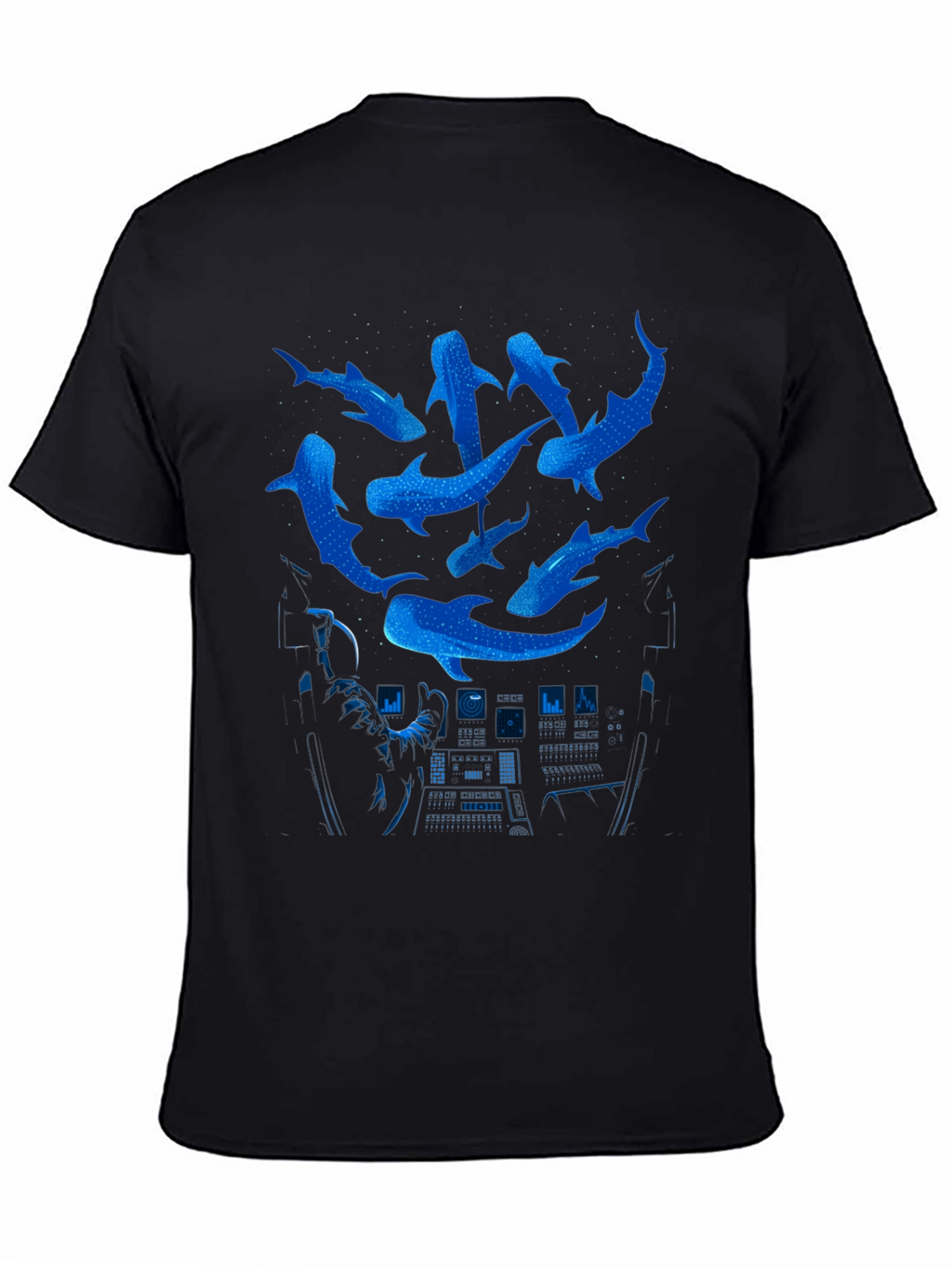 Astronaut Whale Shark T-Shirt - Space Ocean Graphic Tee