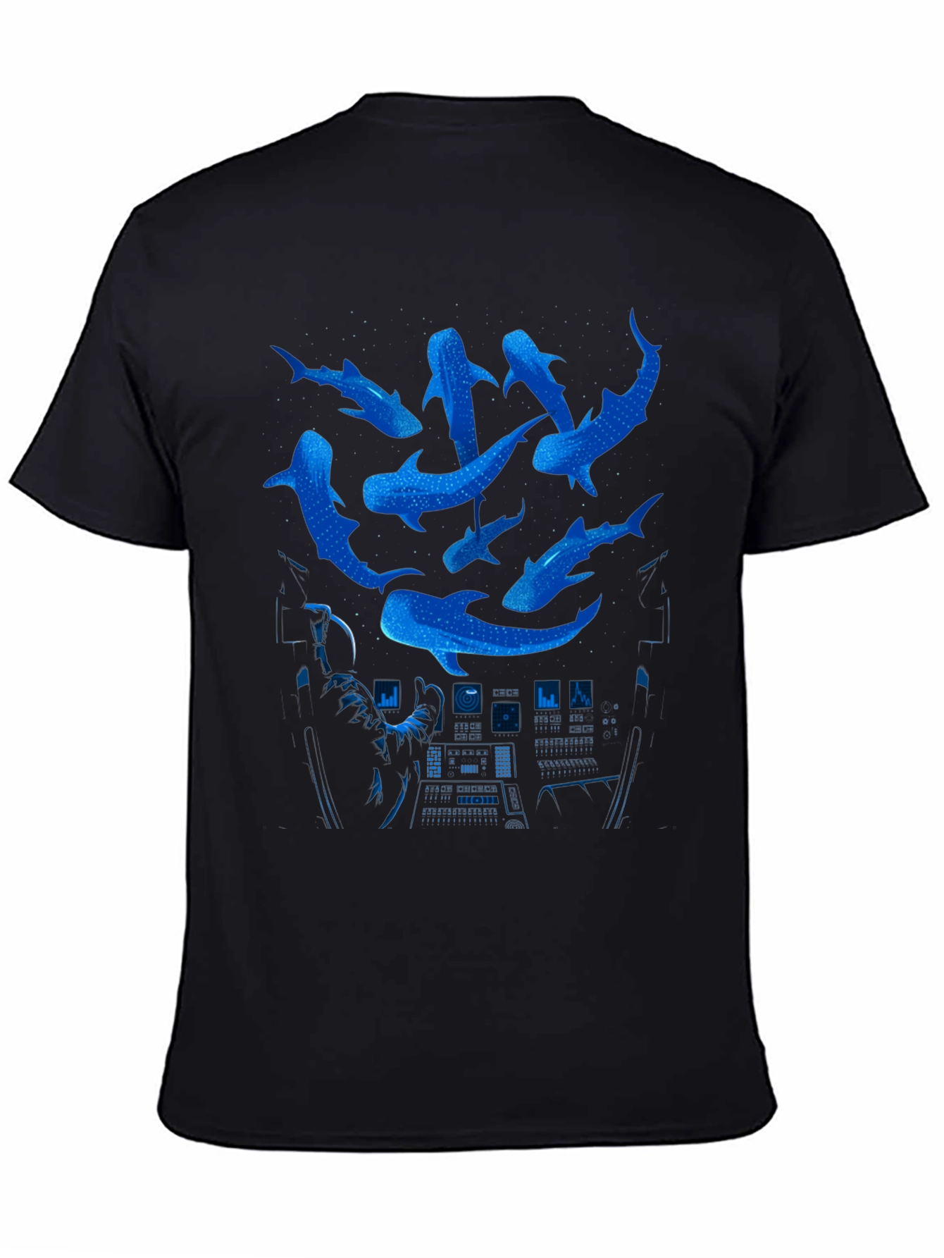 Astronaut Whale Shark T-Shirt - Space Ocean Graphic Tee