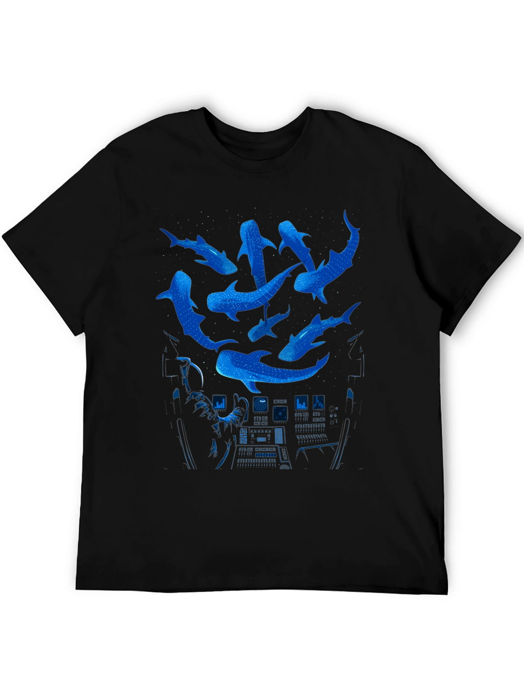 Astronaut Whale Shark T-Shirt - Space Ocean Graphic Tee
