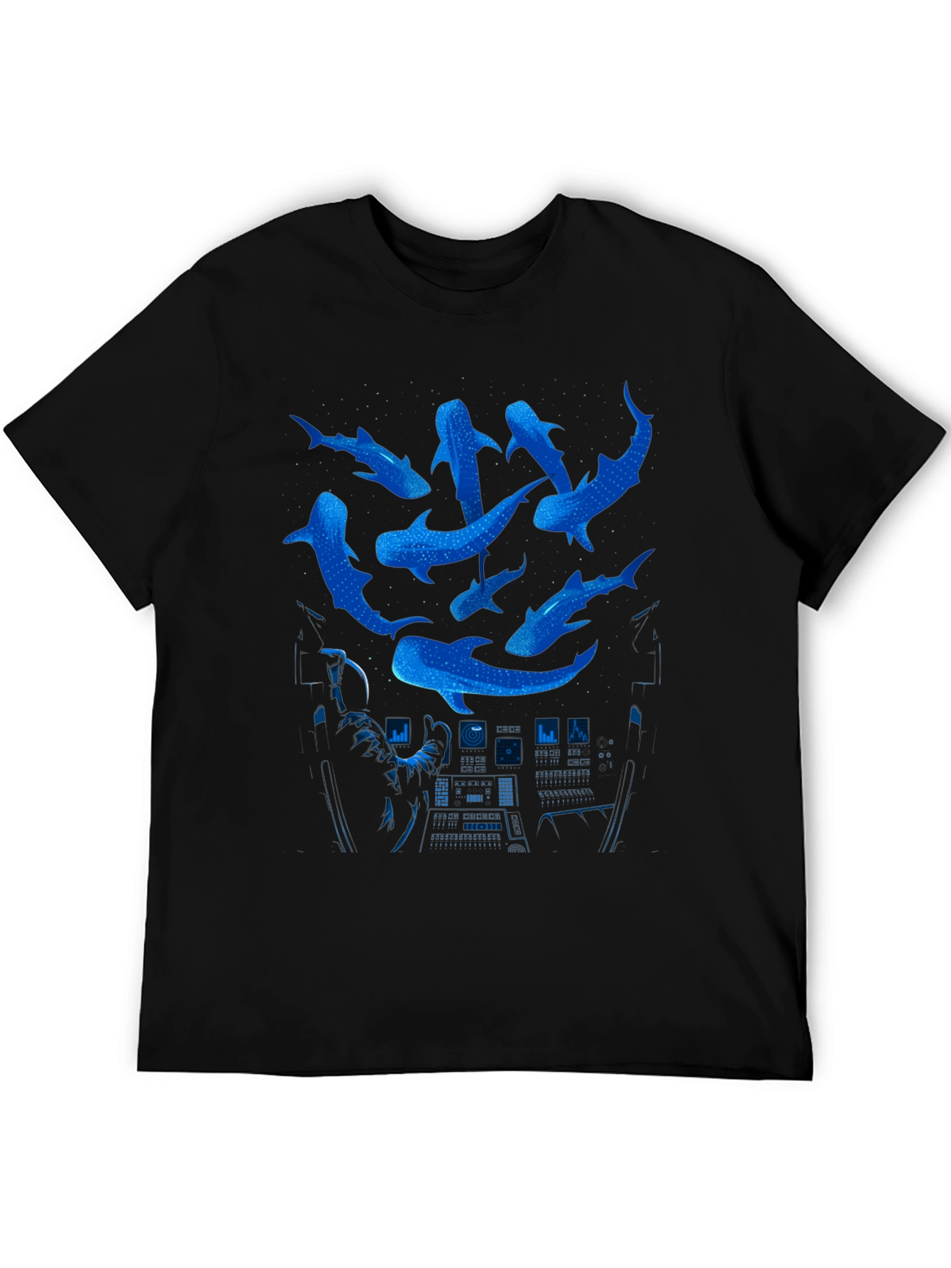 Astronaut Whale Shark T-Shirt - Space Ocean Graphic Tee