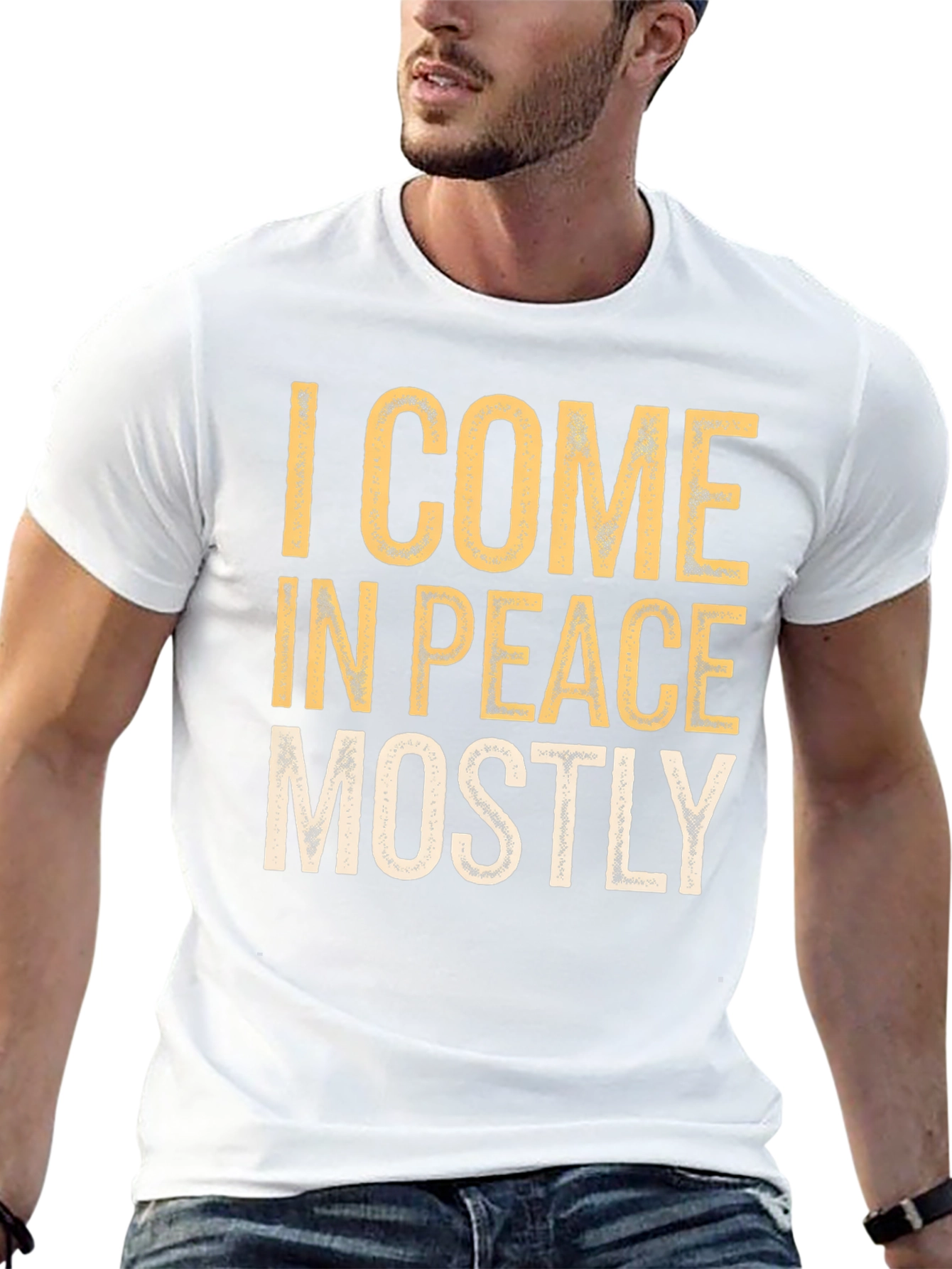 I Come in Peace Mostly Graphic T-Shirt