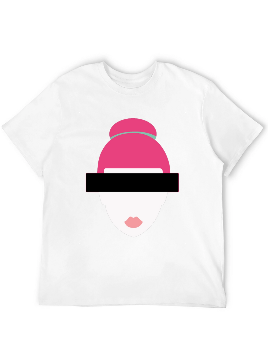 Abstract Woman Graphic Tee - Modern Style Black T-Shirt