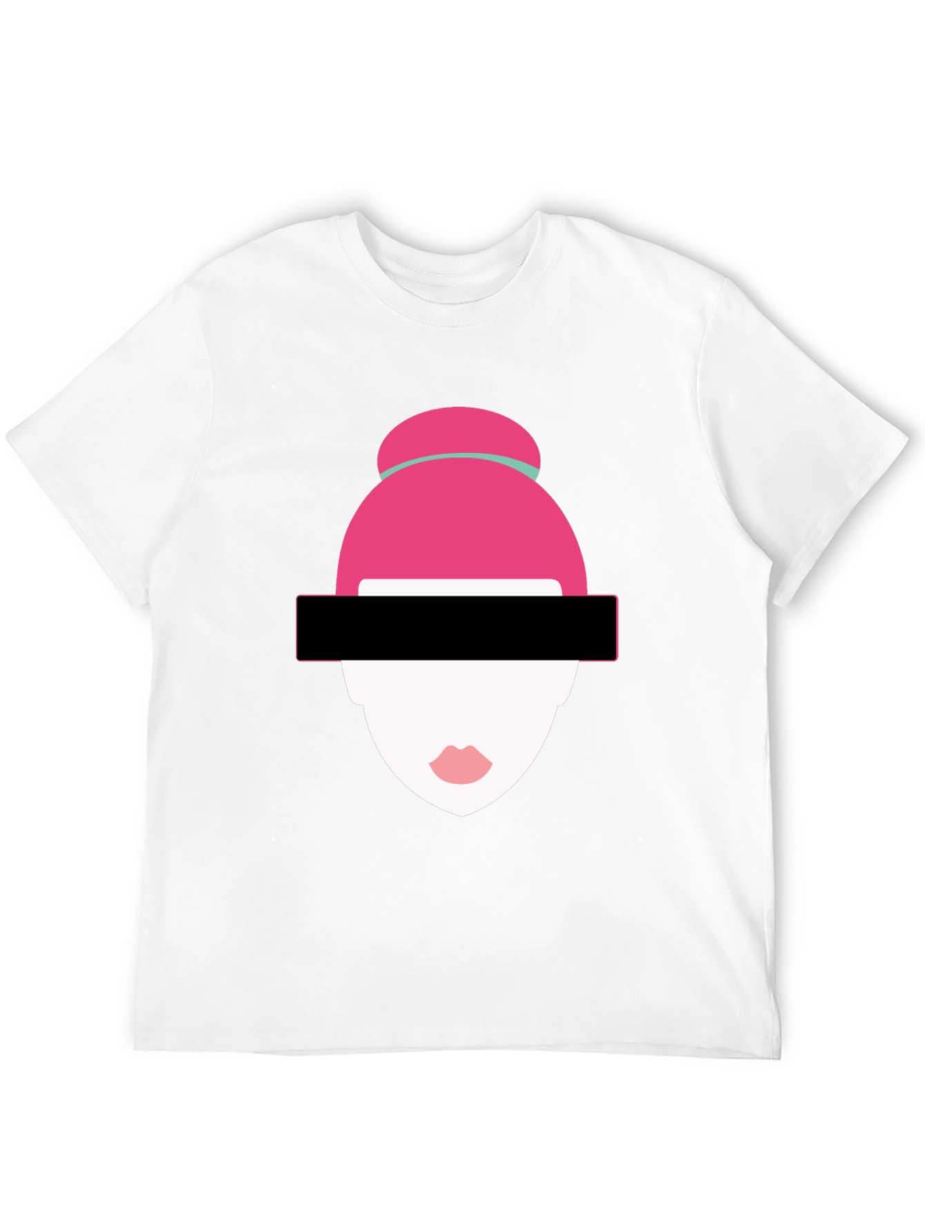 Abstract Woman Graphic Tee - Modern Style Black T-Shirt