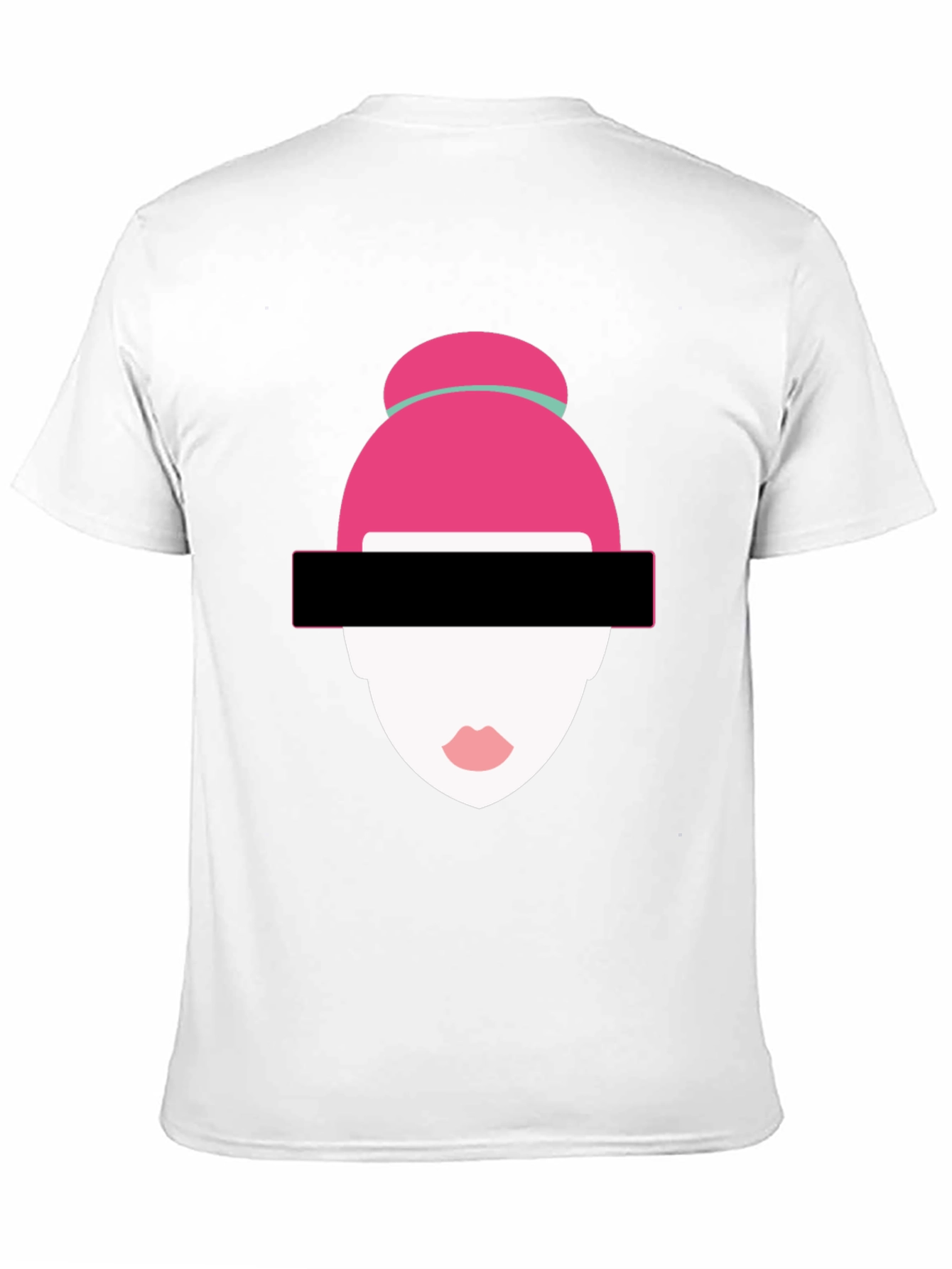 Abstract Woman Graphic Tee - Modern Style Black T-Shirt