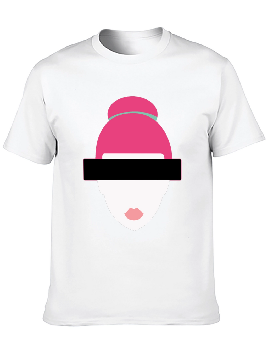 Abstract Woman Graphic Tee - Modern Style Black T-Shirt