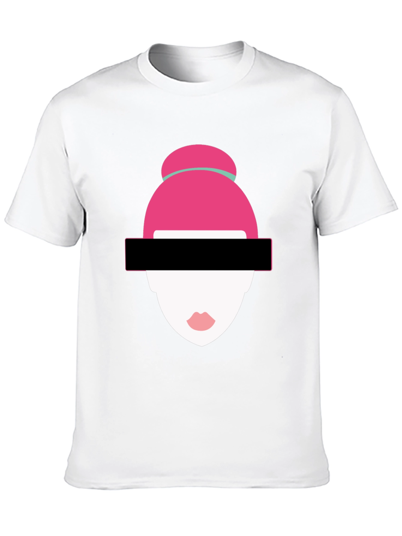 Abstract Woman Graphic Tee - Modern Style Black T-Shirt