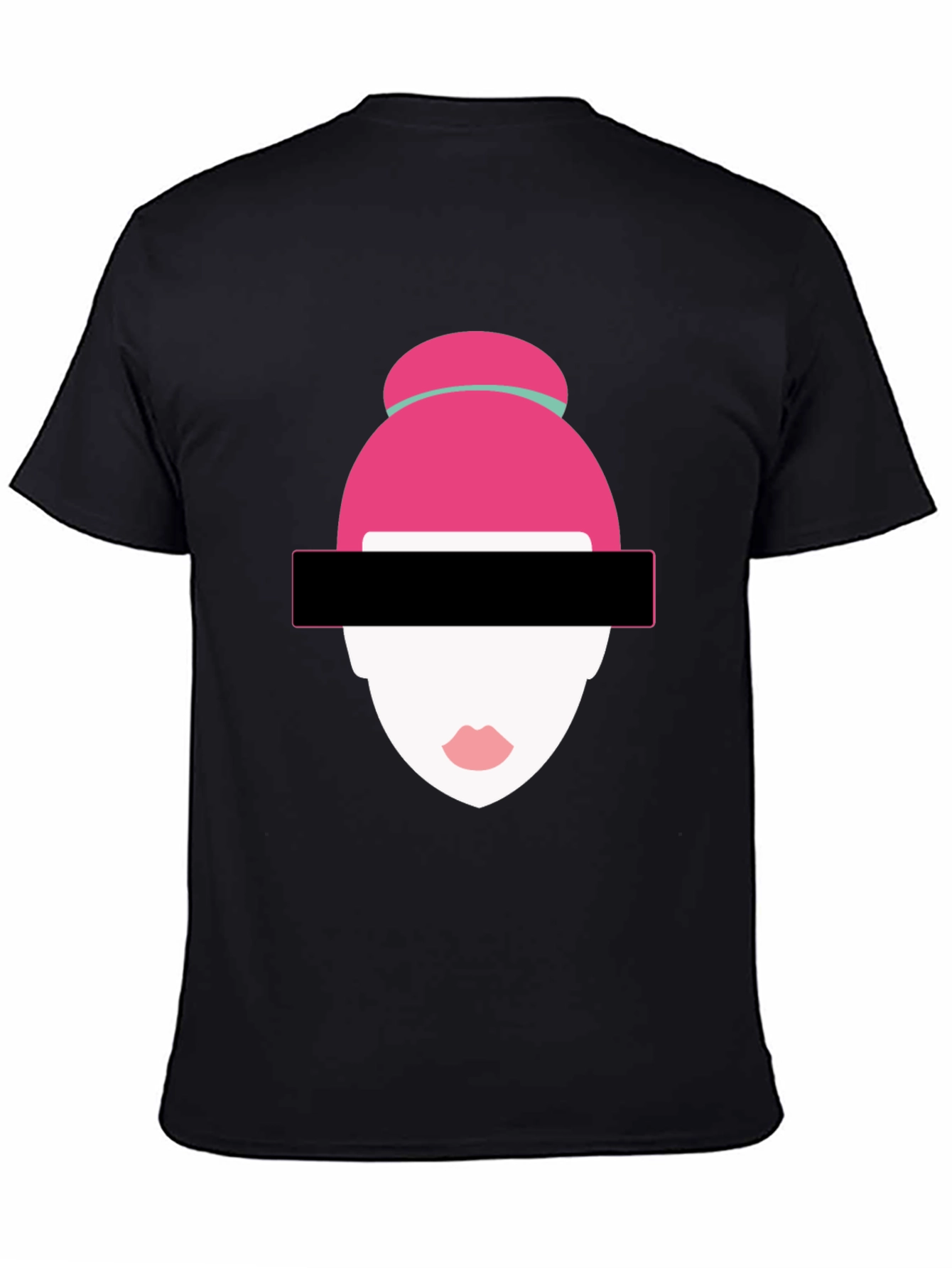 Abstract Woman Graphic Tee - Modern Style Black T-Shirt