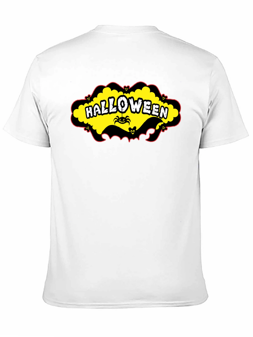 Halloween T-Shirt - Spooky Spider & Bats Design