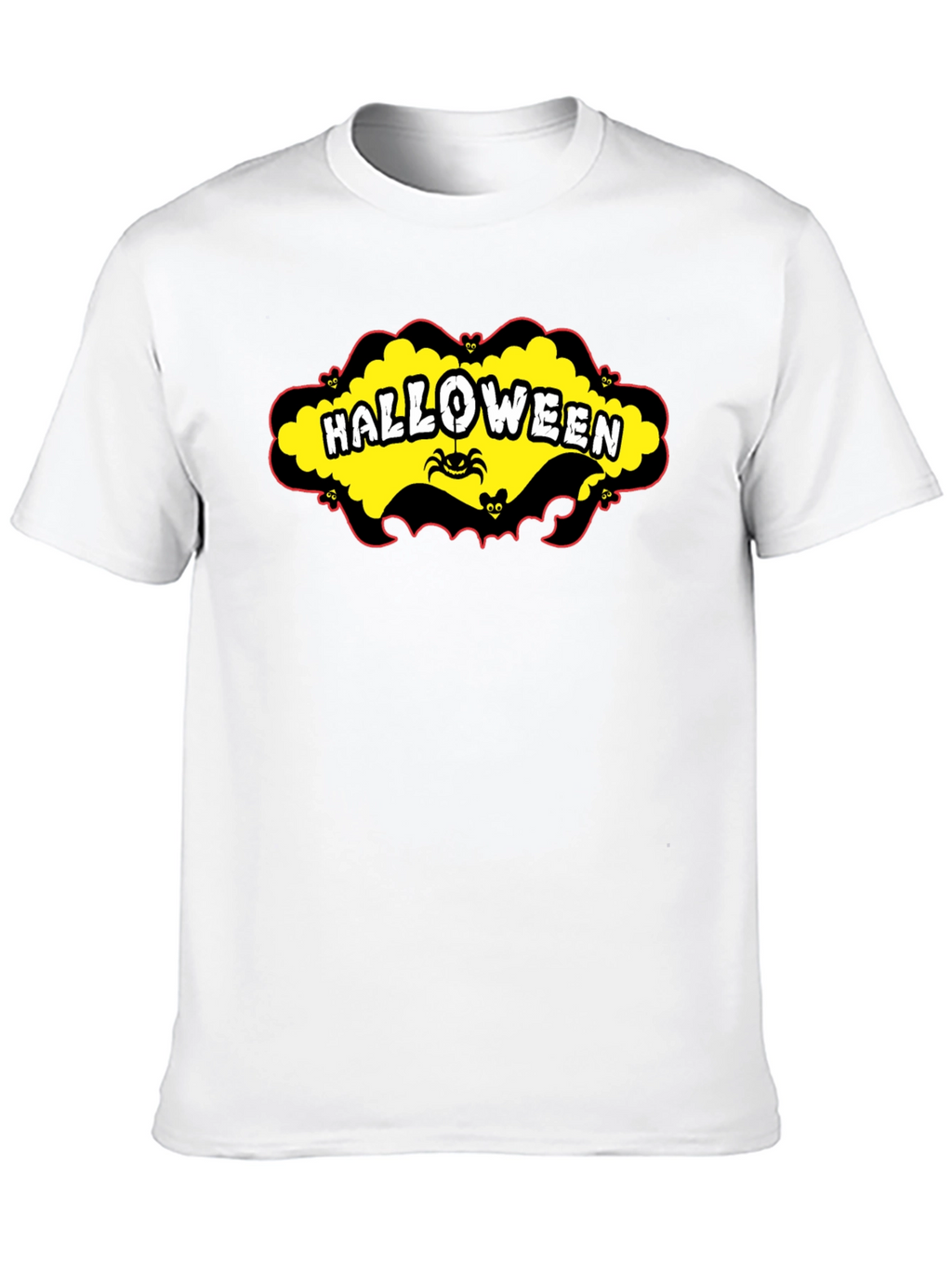 Halloween T-Shirt - Spooky Spider & Bats Design