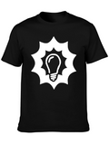Idea Bulb Graphic T-Shirt - Black