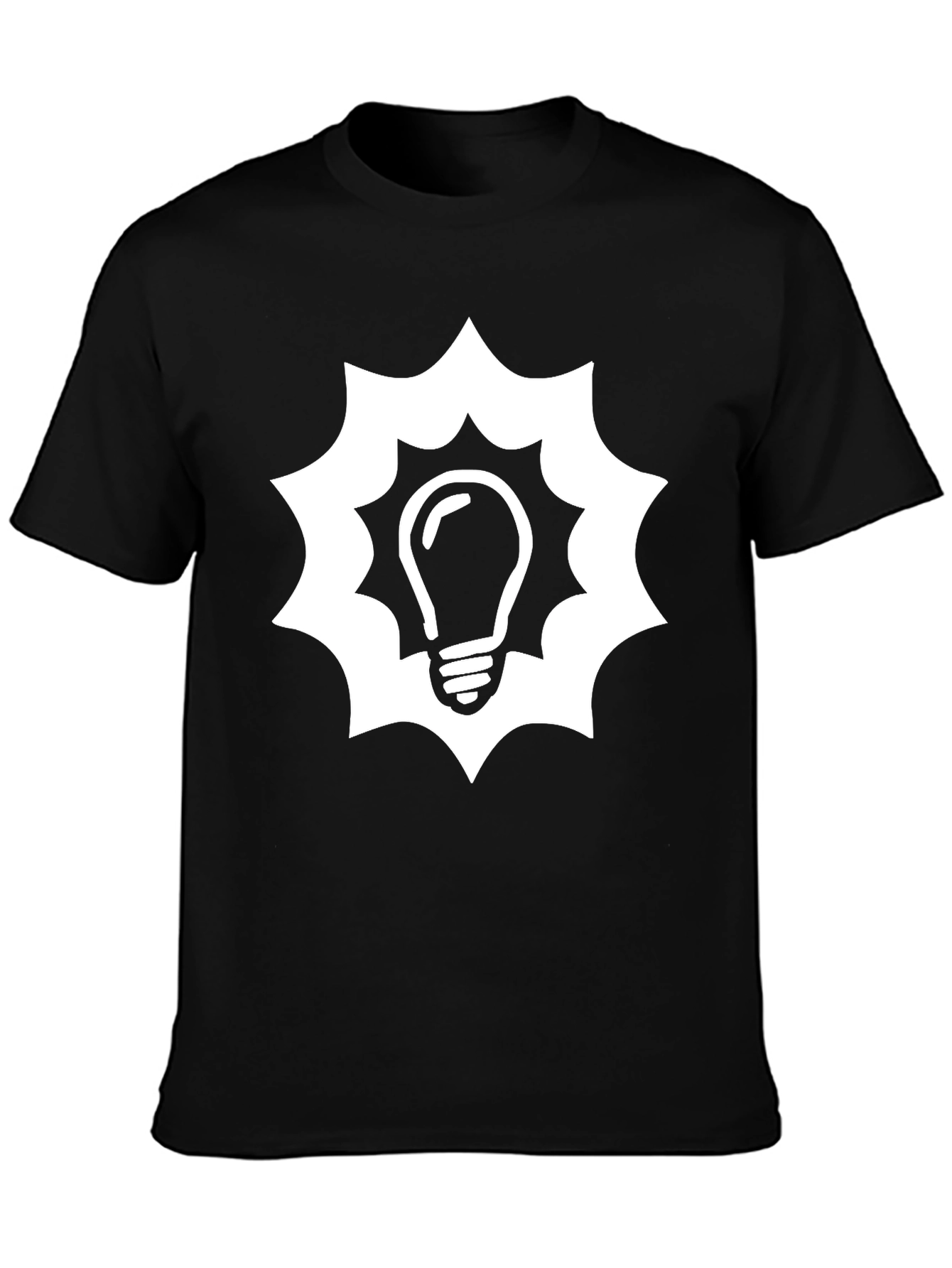 Idea Bulb Graphic T-Shirt - Black