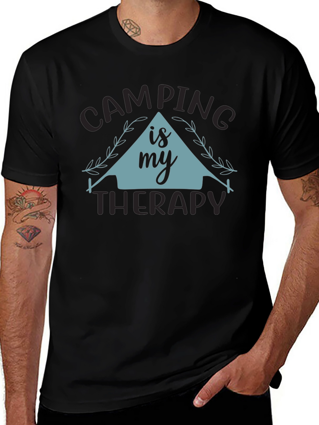 Camping is My Therapy Graphic Tee