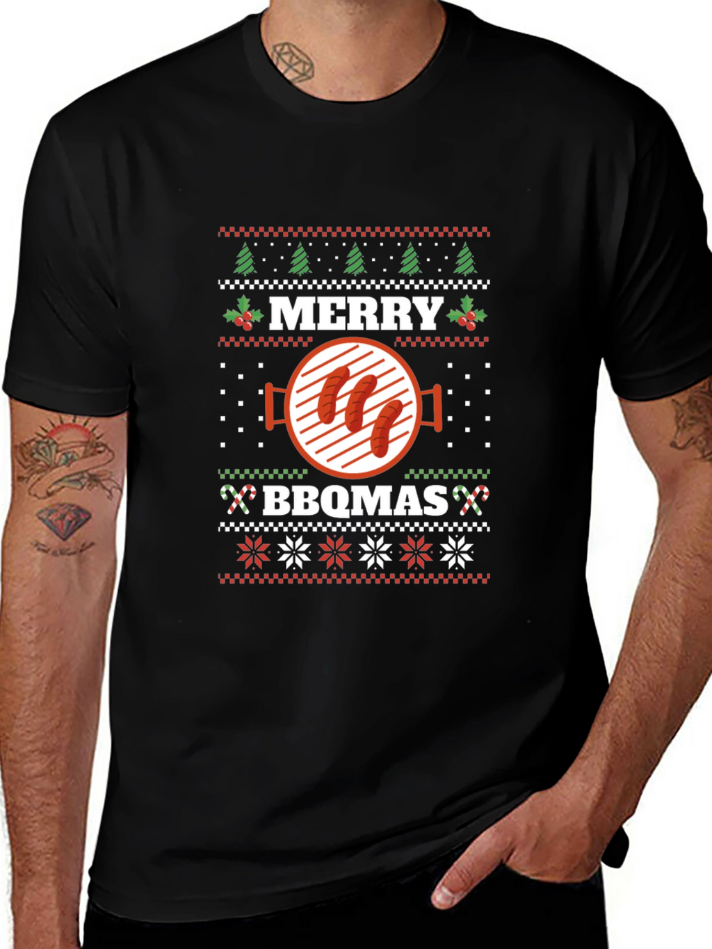 Merry BBQmas Christmas Grill T-Shirt