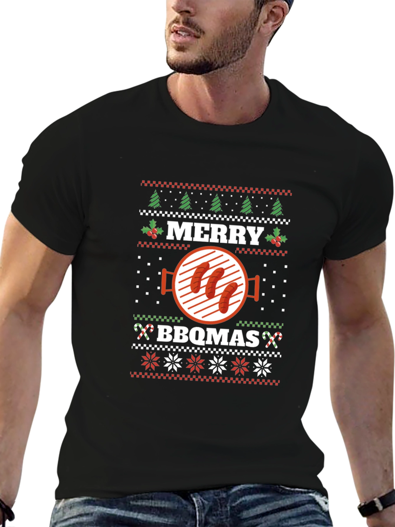 Merry BBQmas Christmas Grill T-Shirt