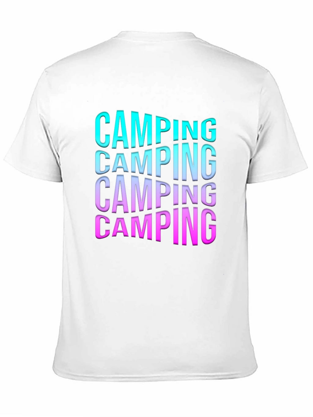 Camping Gradient Text Graphic Tee