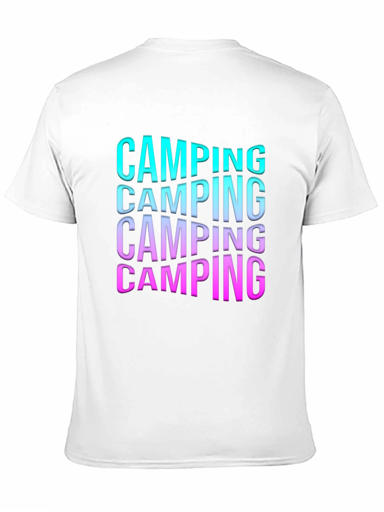 Camping Gradient Text Graphic Tee
