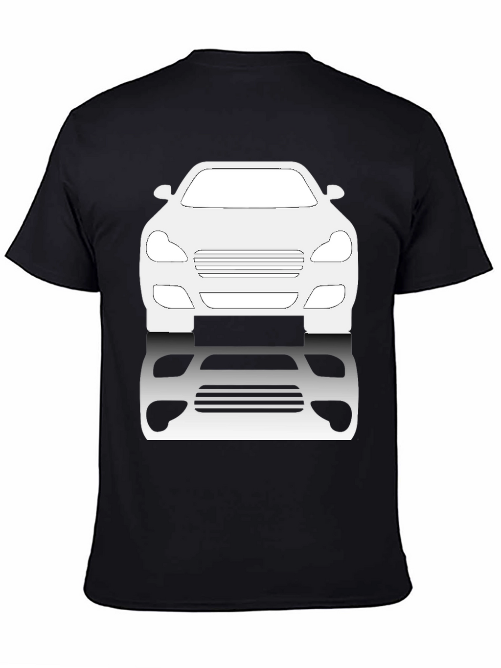 Car Silhouette Graphic Tee - Black