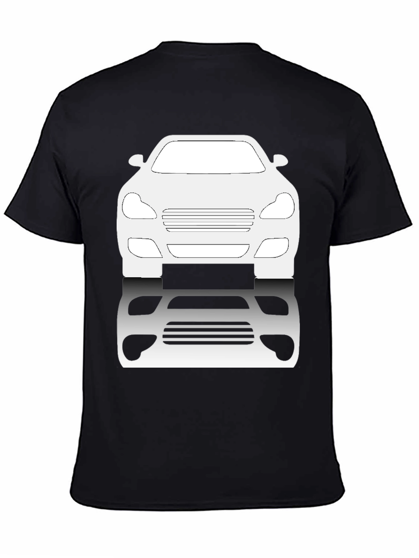 Car Silhouette Graphic Tee - Black