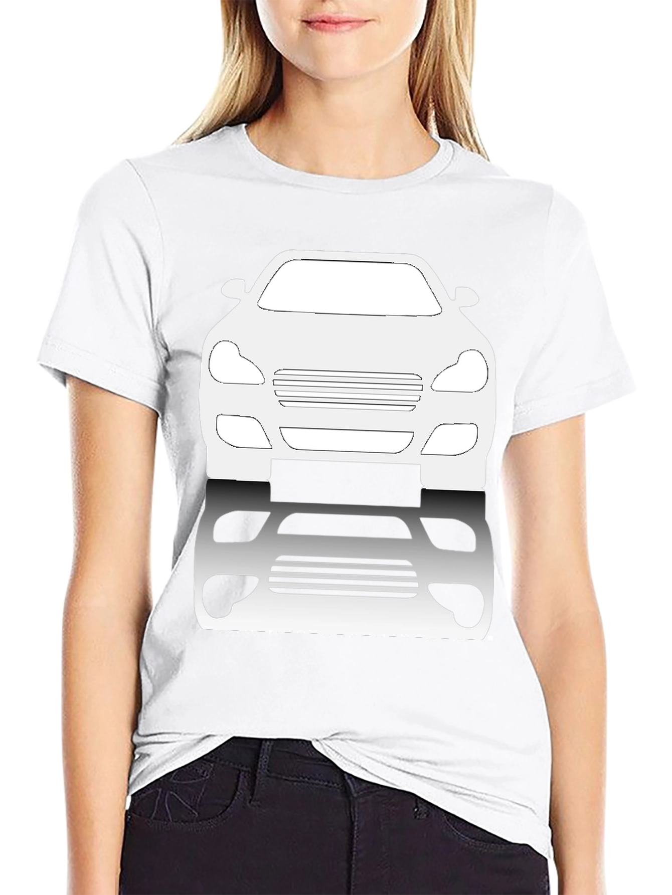 Car Silhouette Graphic Tee - Black