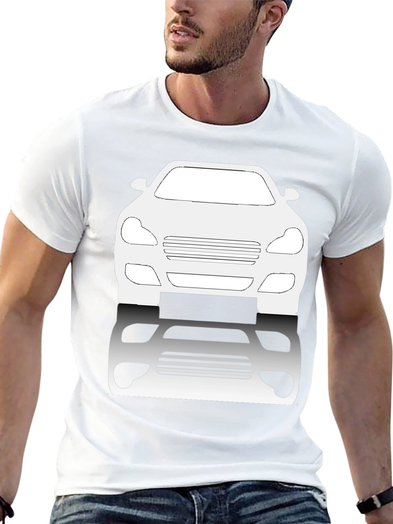 Car Silhouette Graphic Tee - Black