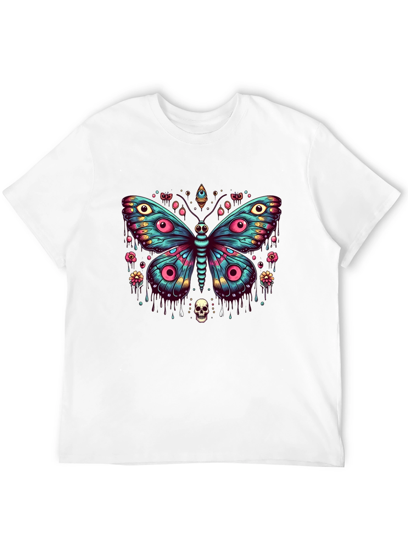 Eye Butterfly Graphic Black T-Shirt