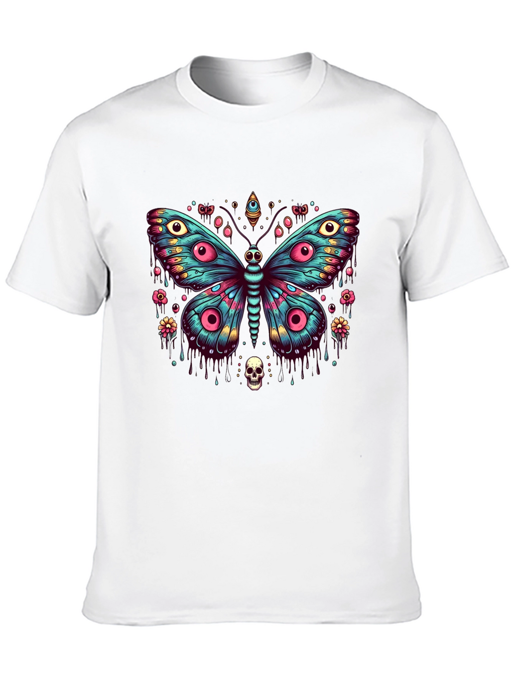 Eye Butterfly Graphic Black T-Shirt
