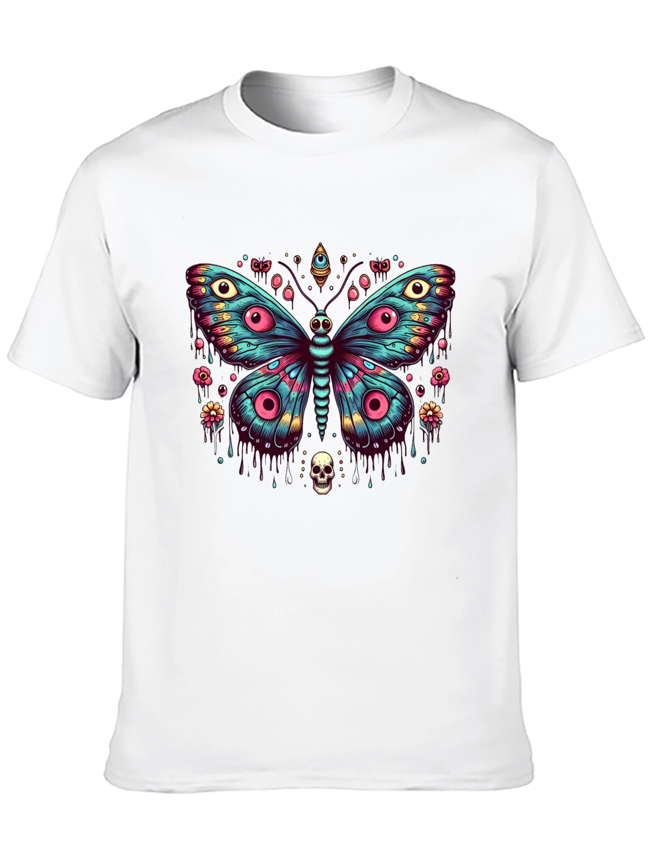 Eye Butterfly Graphic Black T-Shirt