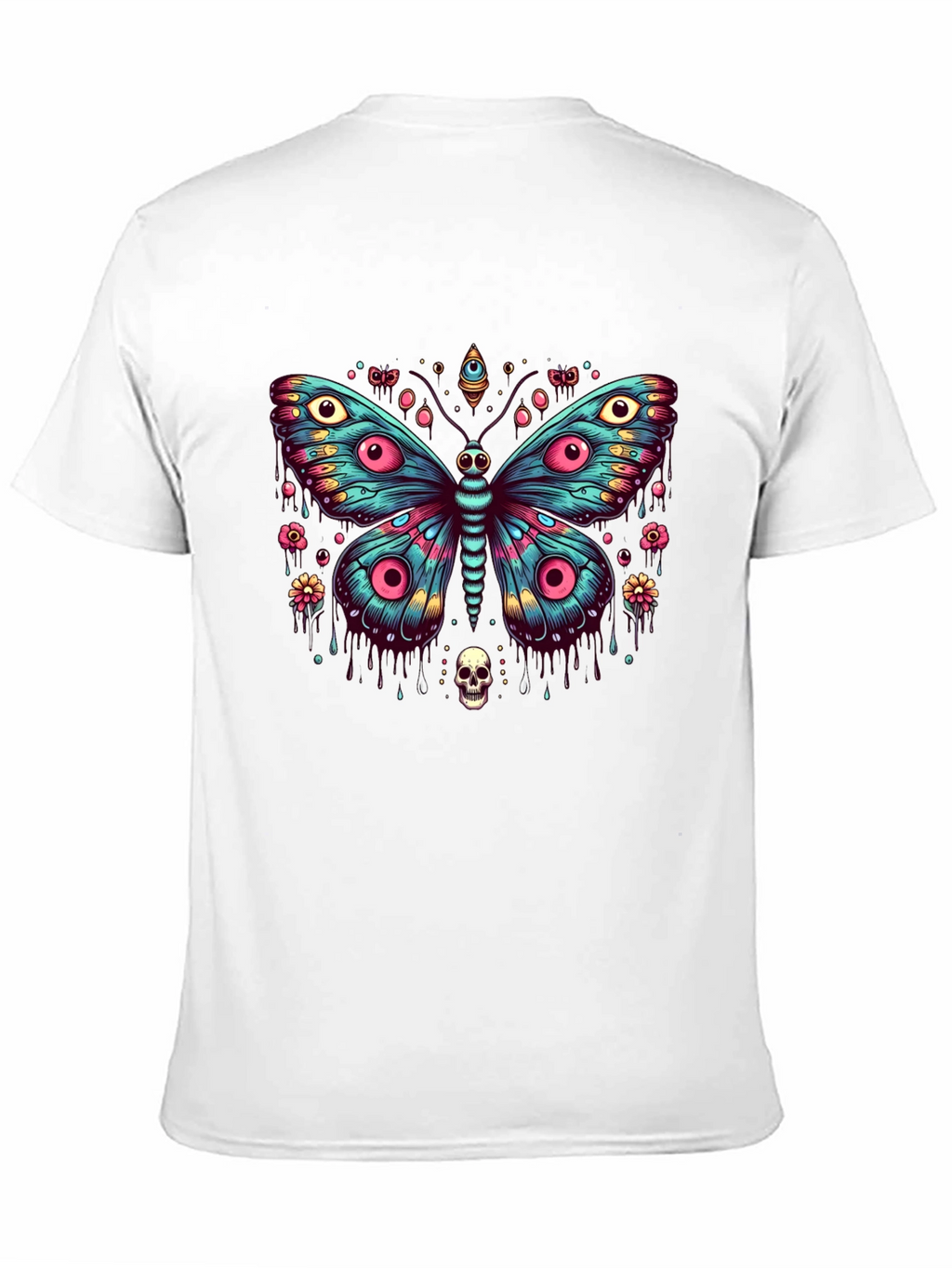 Eye Butterfly Graphic Black T-Shirt