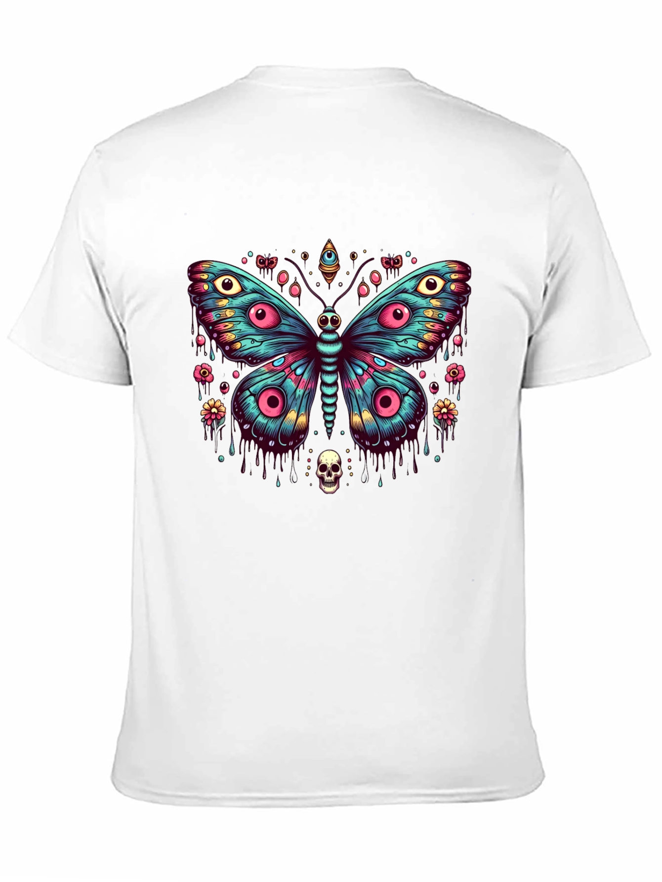 Eye Butterfly Graphic Black T-Shirt