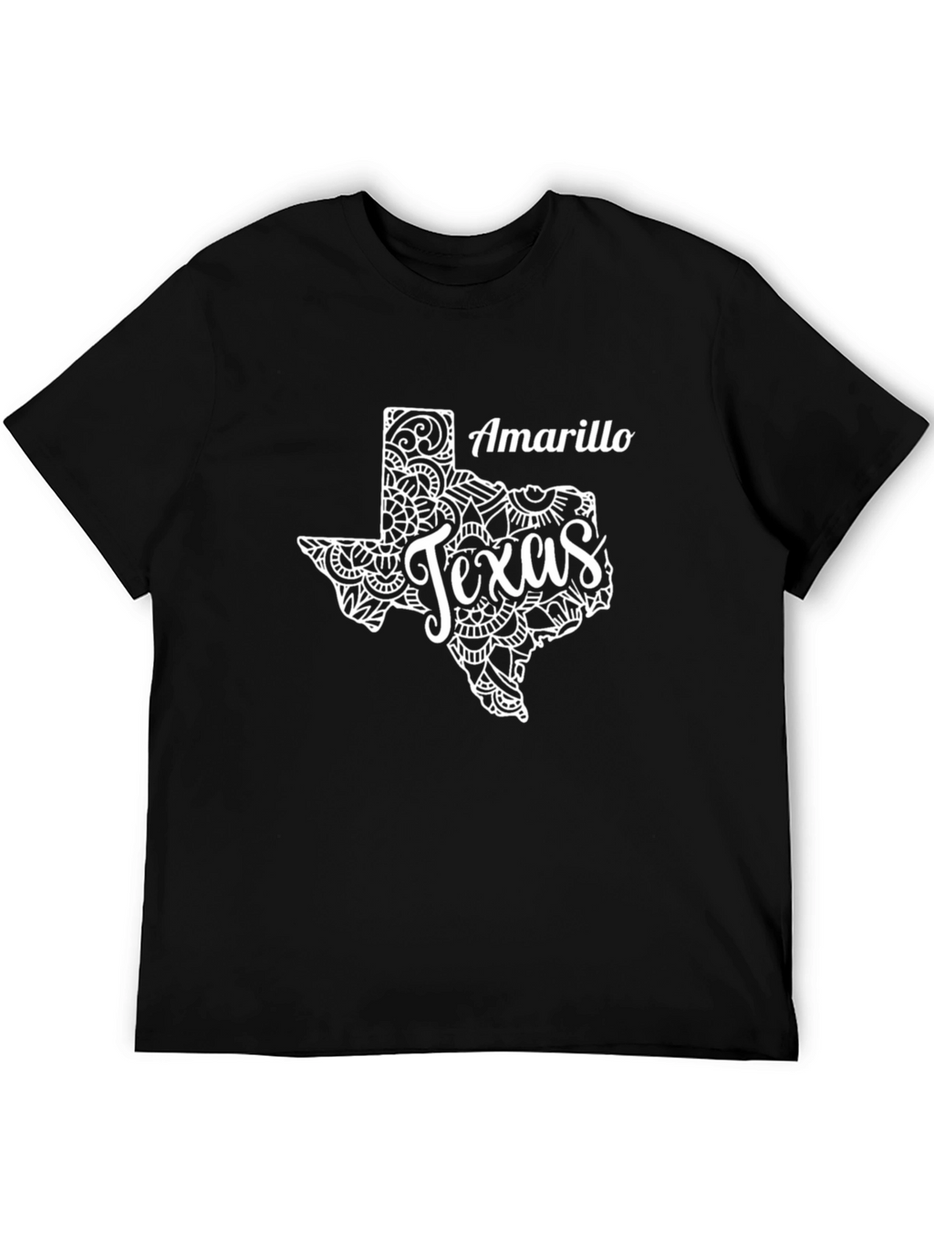 Amarillo Texas Graphic Tee - Black Cotton T-Shirt