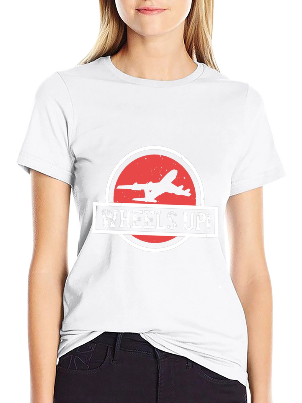 Wheels Up! Airplane Graphic T-Shirt