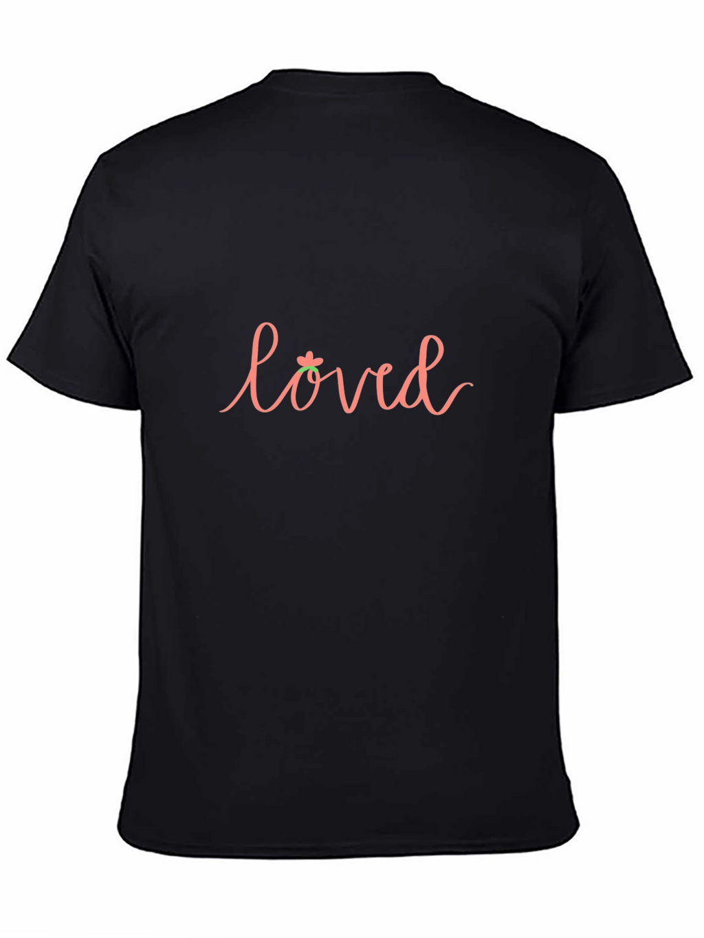 Loved Graphic Print Black T-Shirt