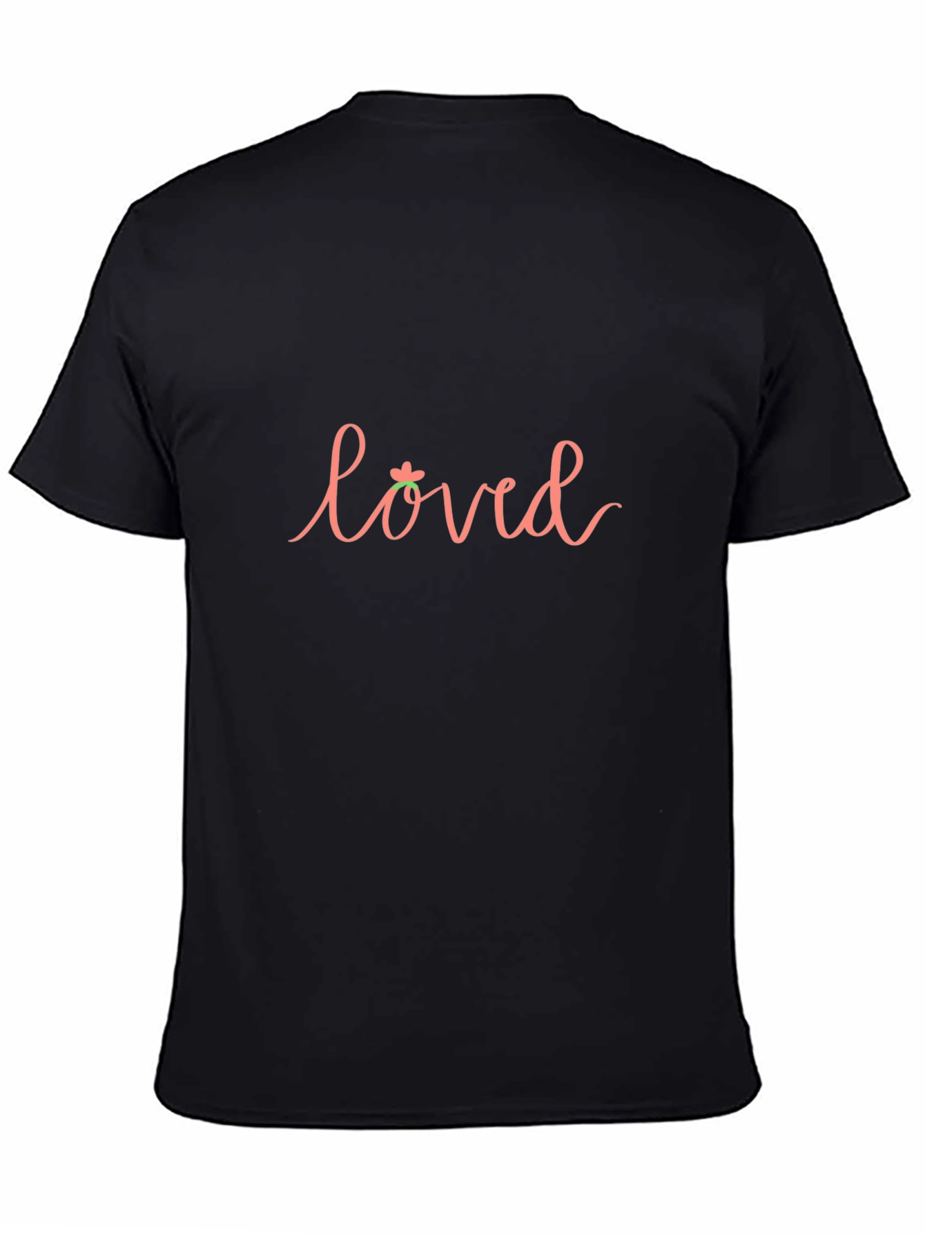 Loved Graphic Print Black T-Shirt