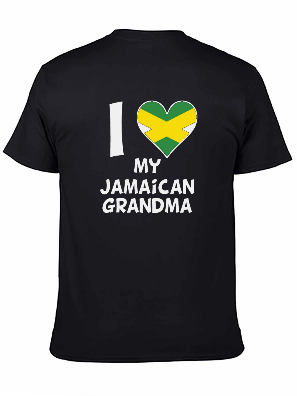 I Heart My Jamaican Grandma T-Shirt - Black