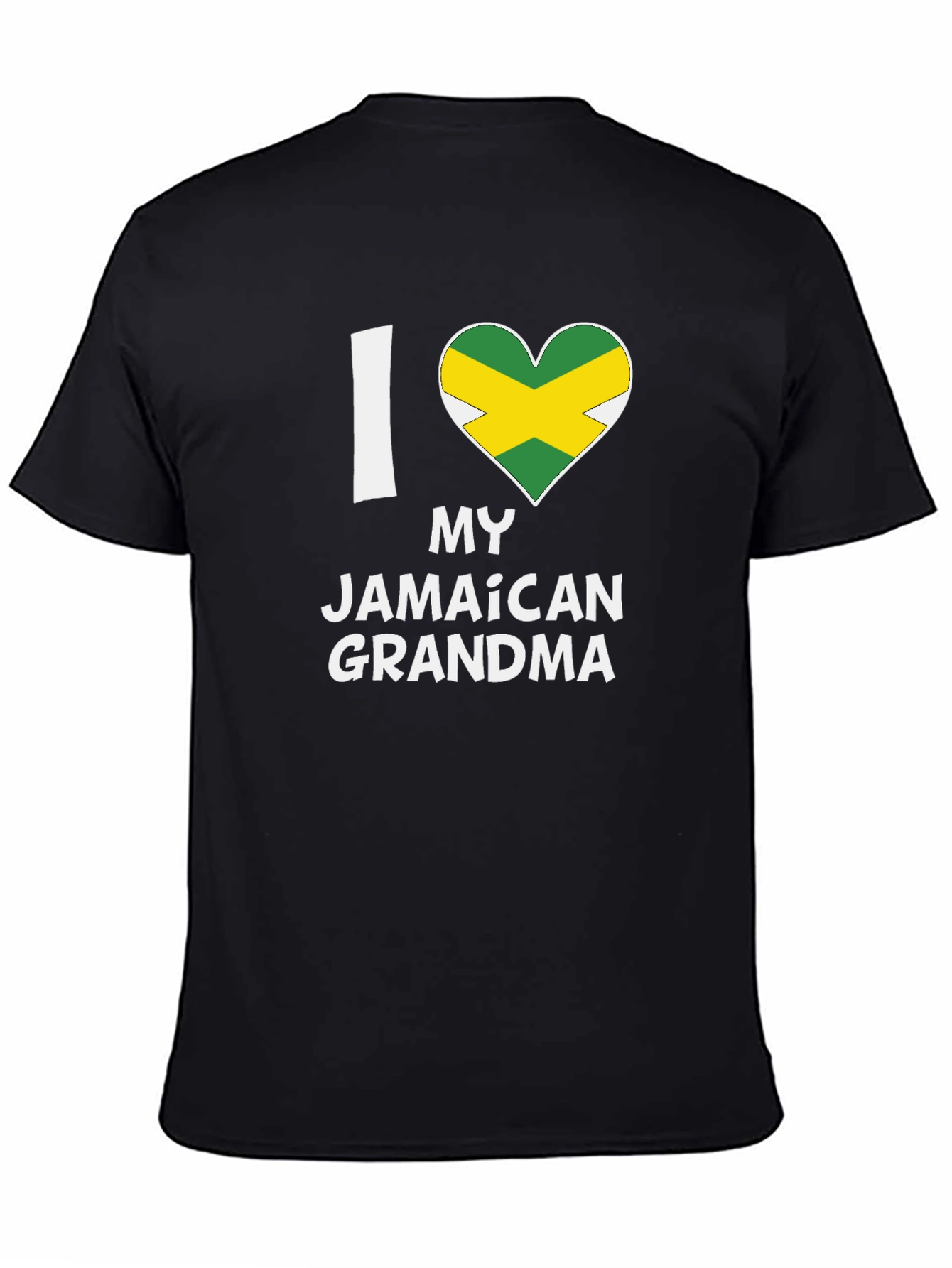 I Heart My Jamaican Grandma T-Shirt - Black