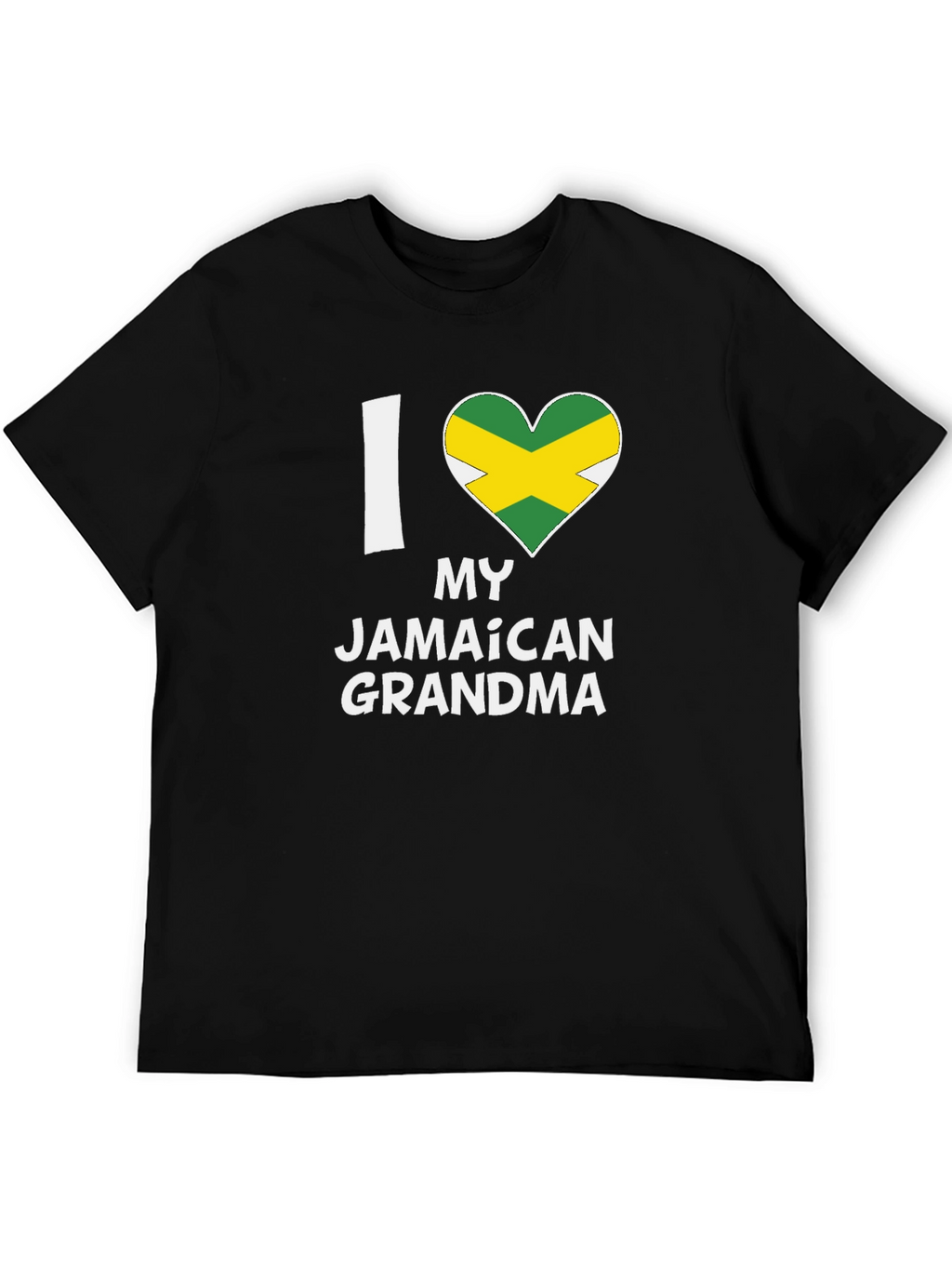 I Heart My Jamaican Grandma T-Shirt - Black