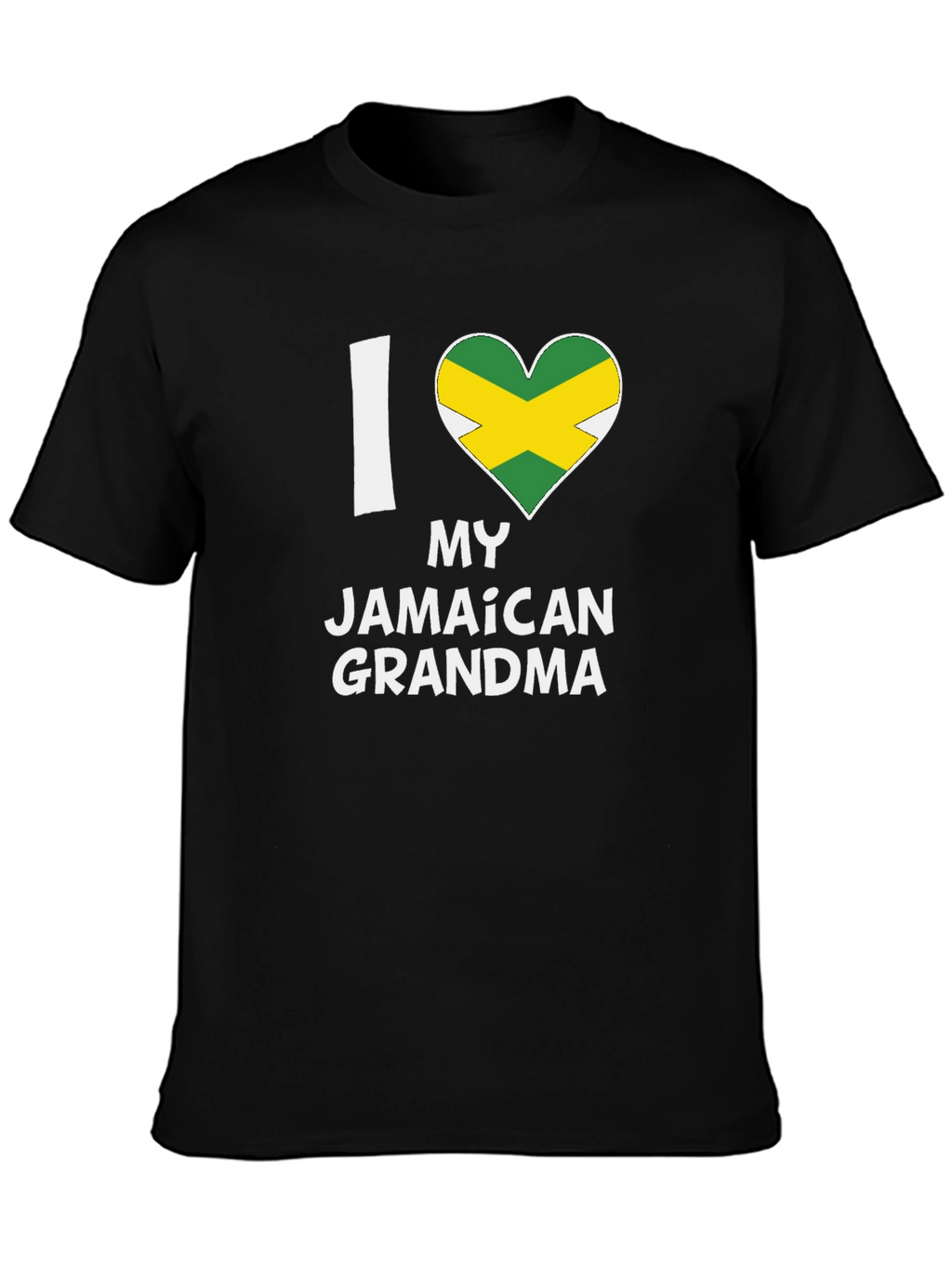 I Heart My Jamaican Grandma T-Shirt - Black
