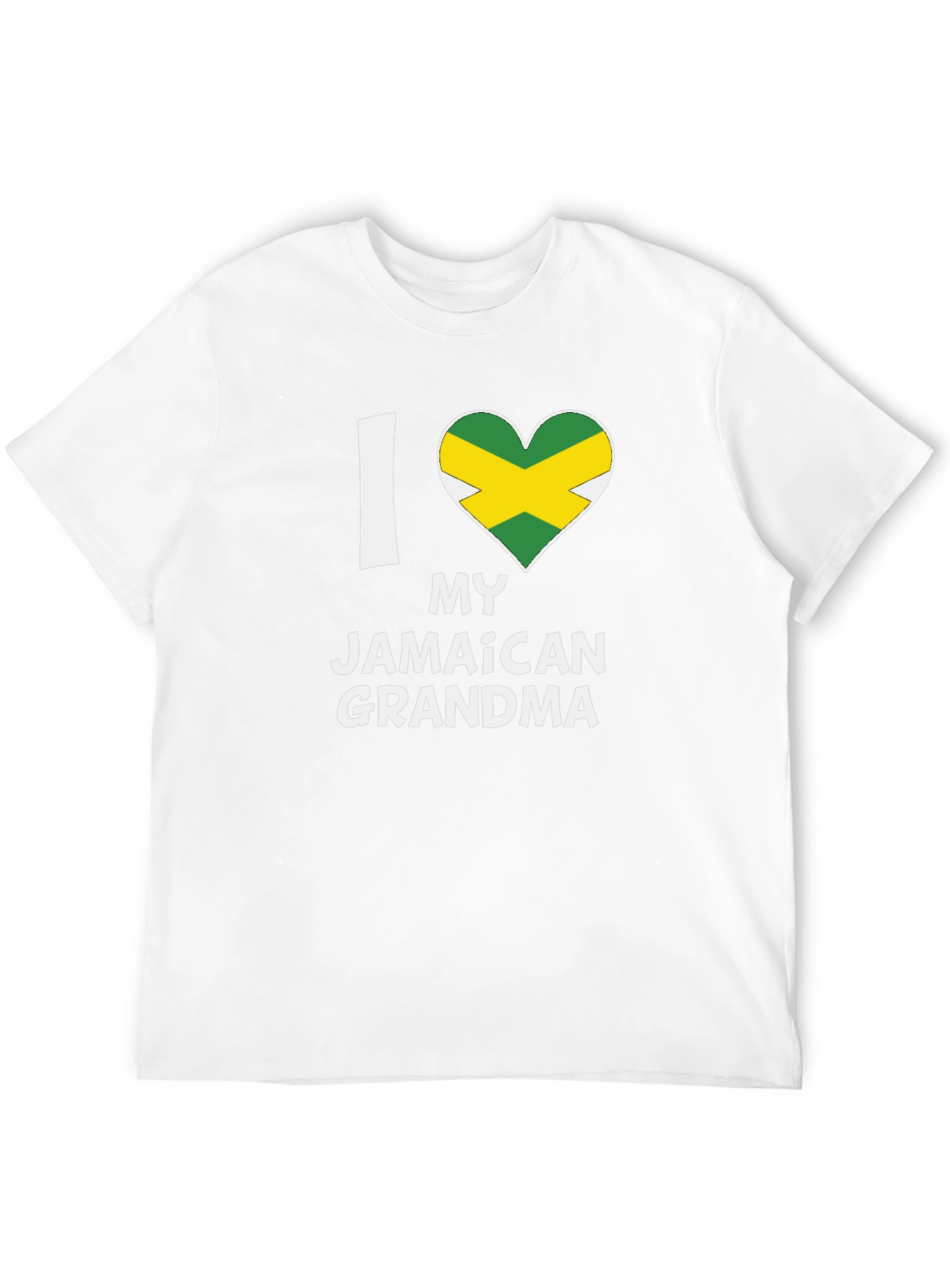 I Heart My Jamaican Grandma T-Shirt - Black